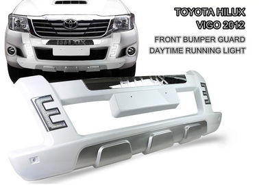 Bom preço. Proteção do pára-choque dianteiro com luz LED ABS durável para TOYOTA HILUX VIGO 2012 - 2014 on-line